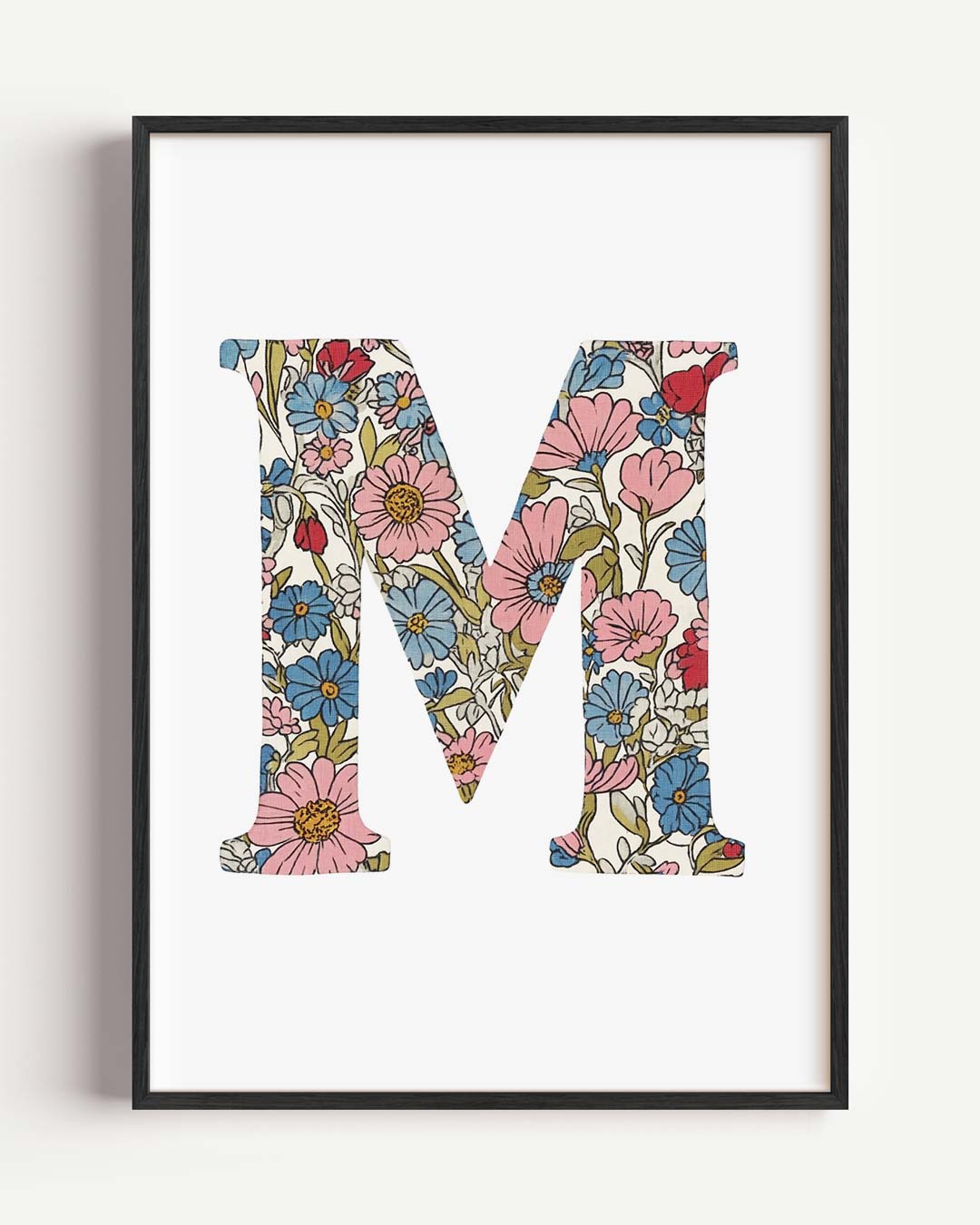 Bloemrijke M Monogram Poster-WallArtistic