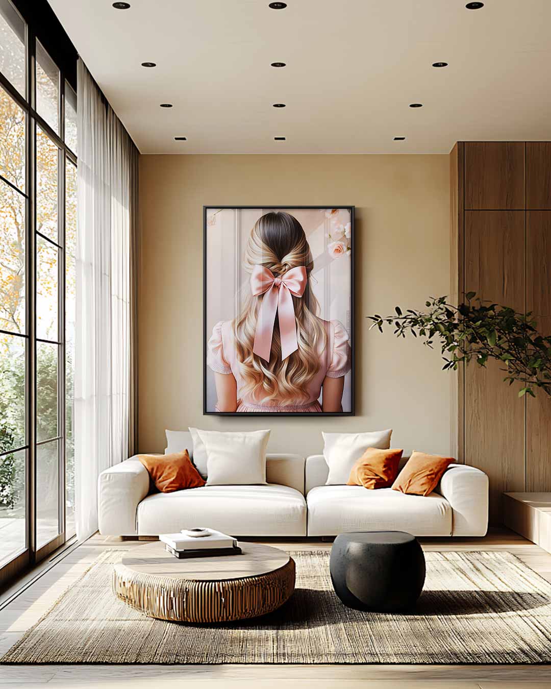 Roze Elegantie in Bloesems Kunstwerk-canvas-dibond-plexiglas-wanddecoratie-WallArtistic