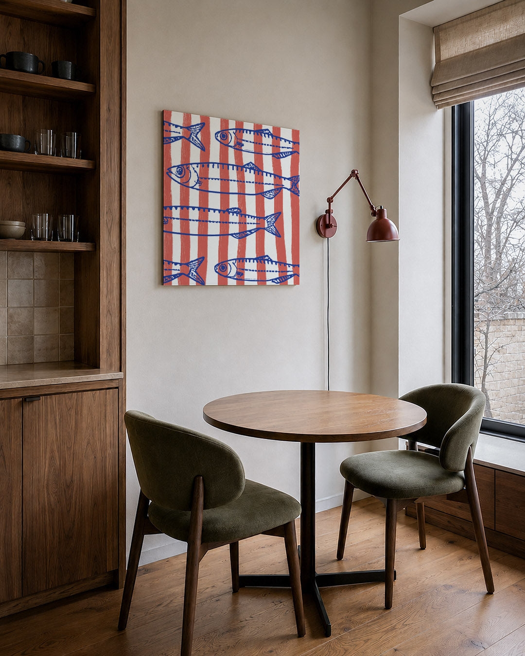 Vissen en strepen Kunstwerk