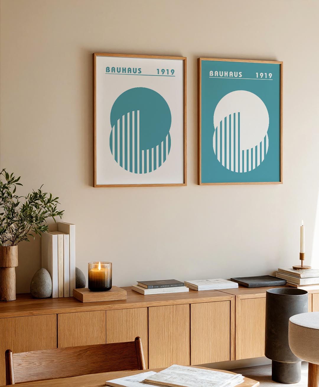 Cirkel en strepen Posterset