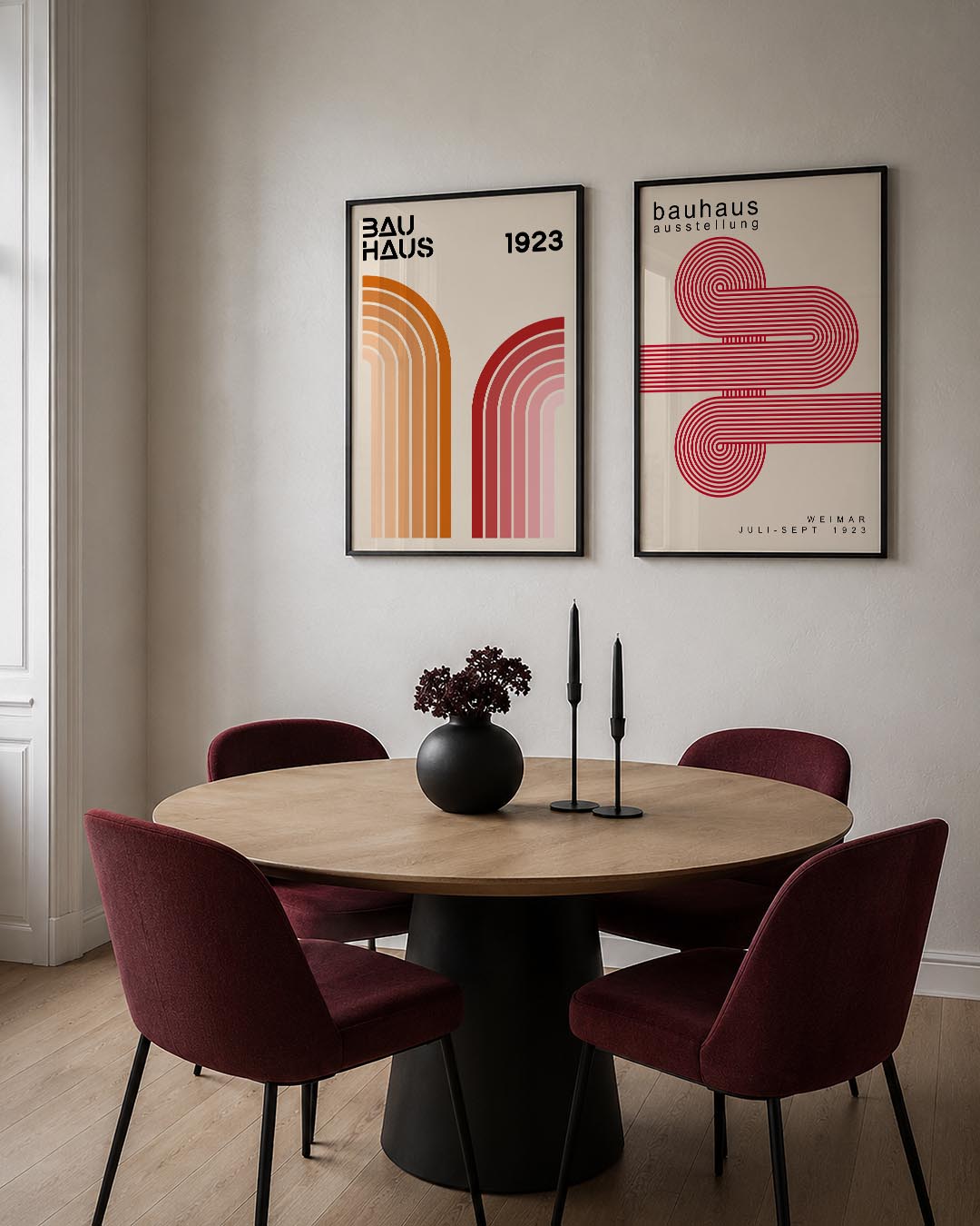 Kleurrijke booglijnen Posterset