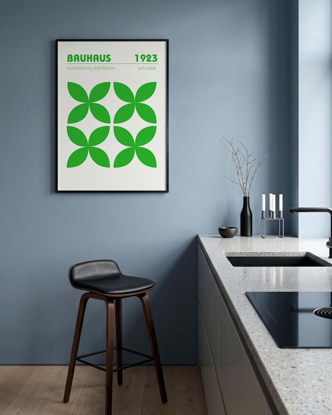 Groene vormenritme Poster