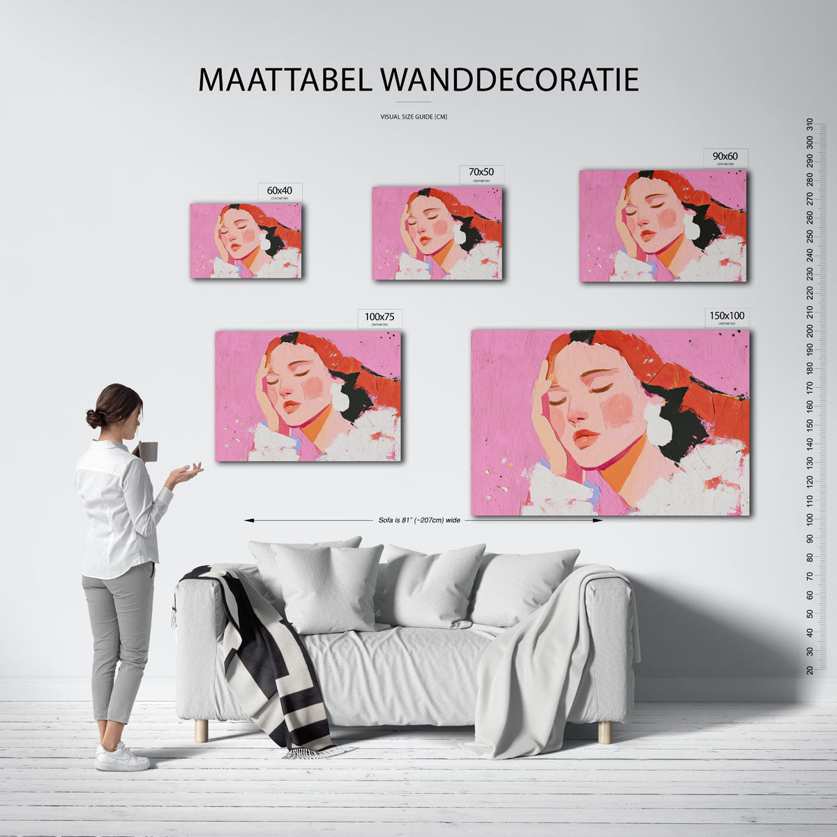 Dromerige portret Kunstwerk