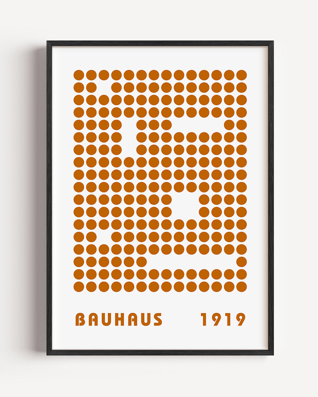Cirkelpatroon en typografie Poster