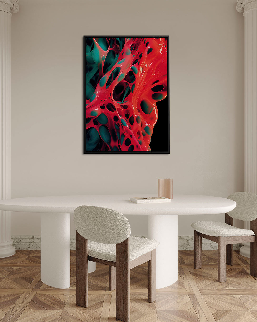 Organische kleurenexplosie Kunstwerk