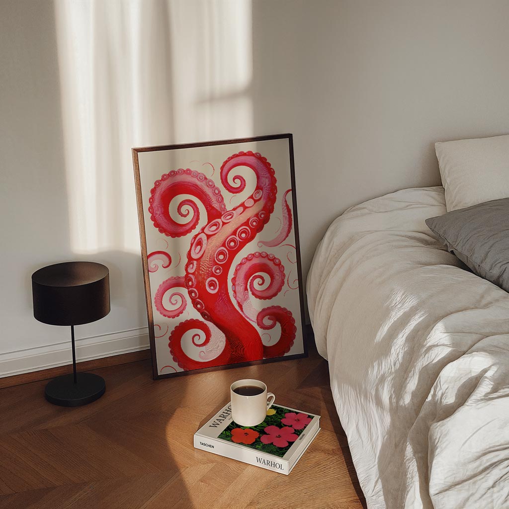 Vrolijke Octopus Tentakels Kunstposter-WallArtistic