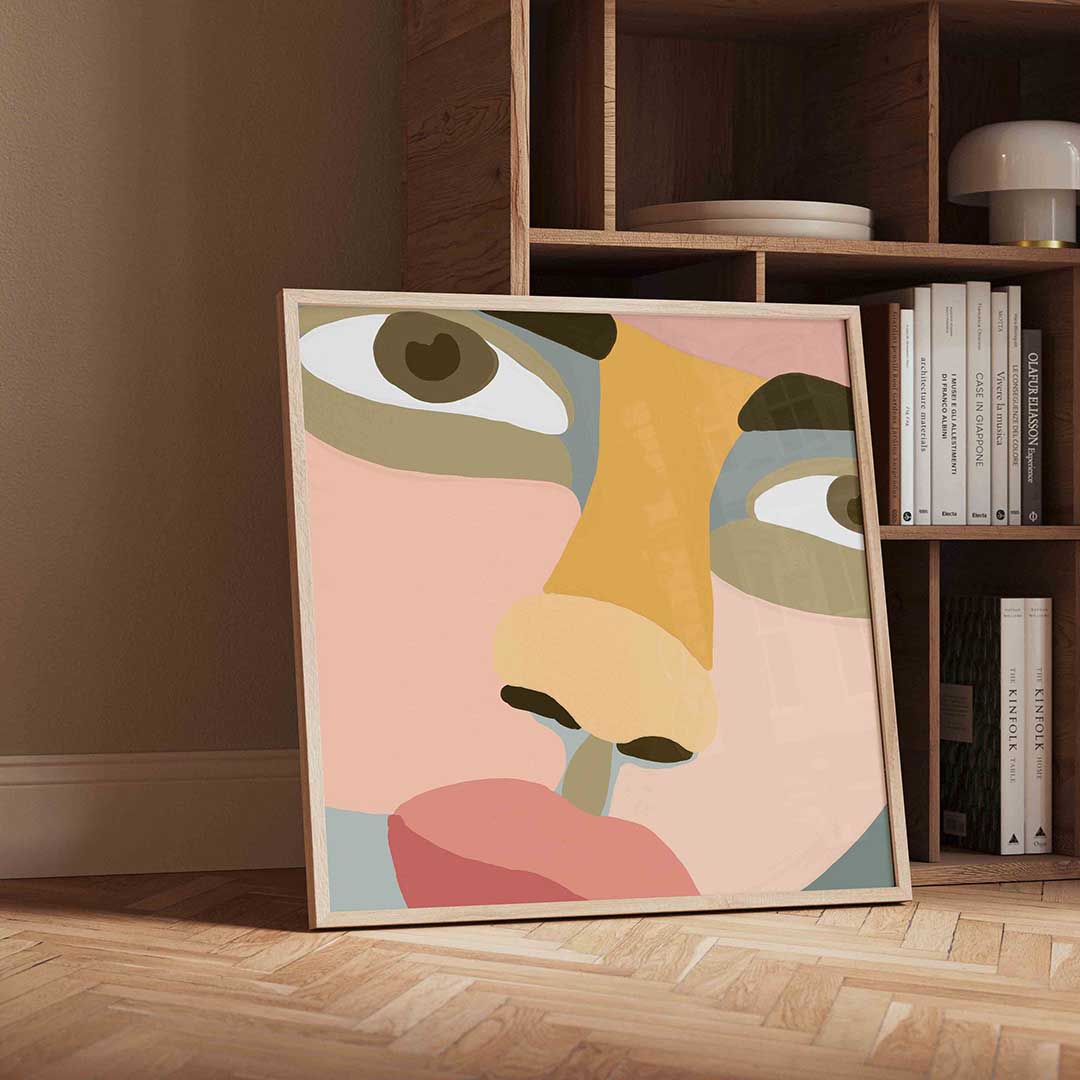 Abstract gezicht Poster
