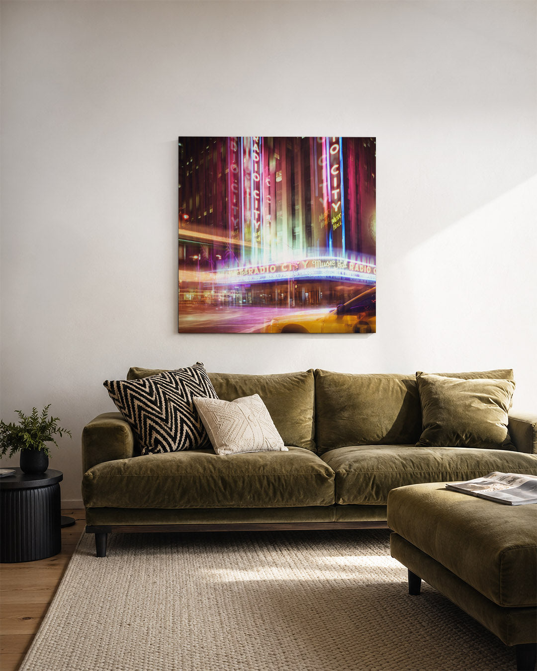 Stedelijke neon lichten Kunstwerk