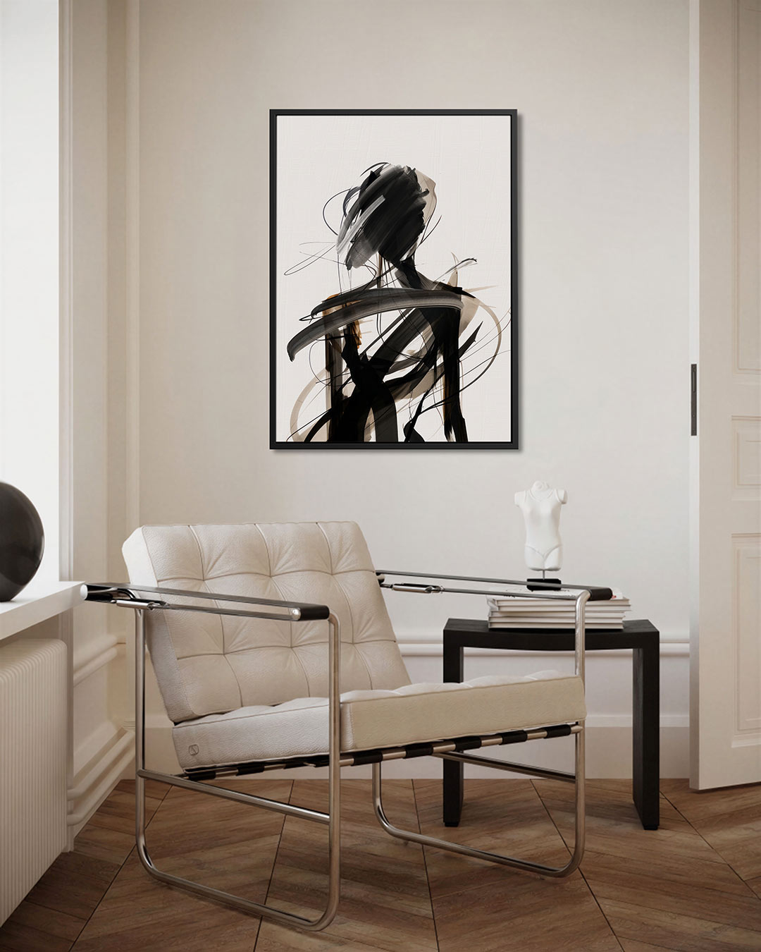 Dynamische lijnfiguur Kunstwerk