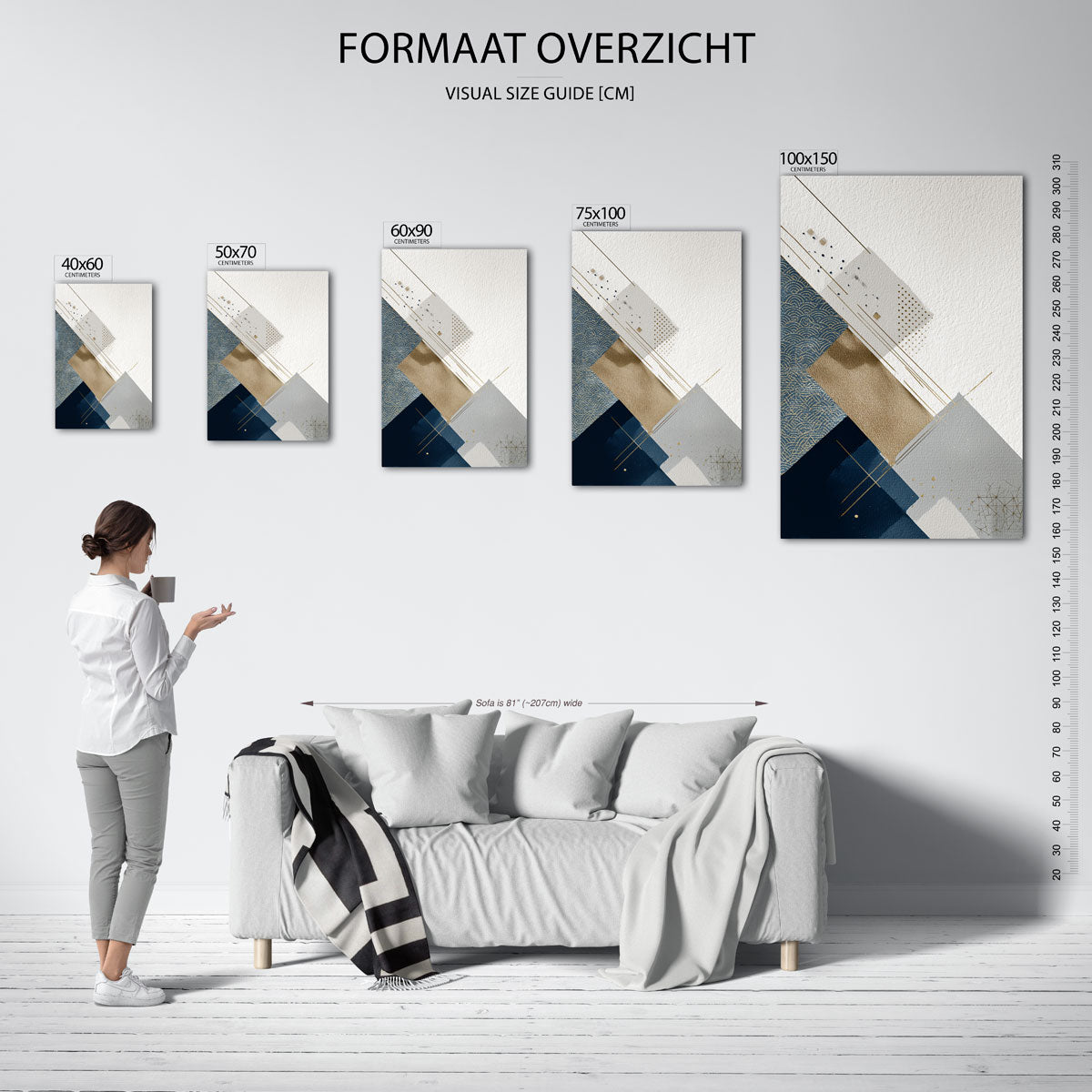 Geometrische compositie Kunstwerk