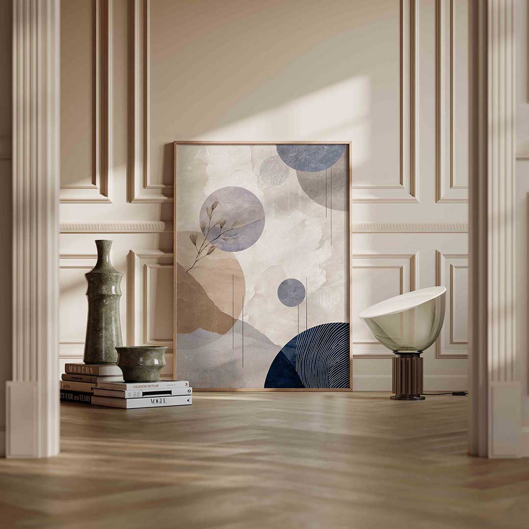 Abstracte cirkels en lijnen Poster