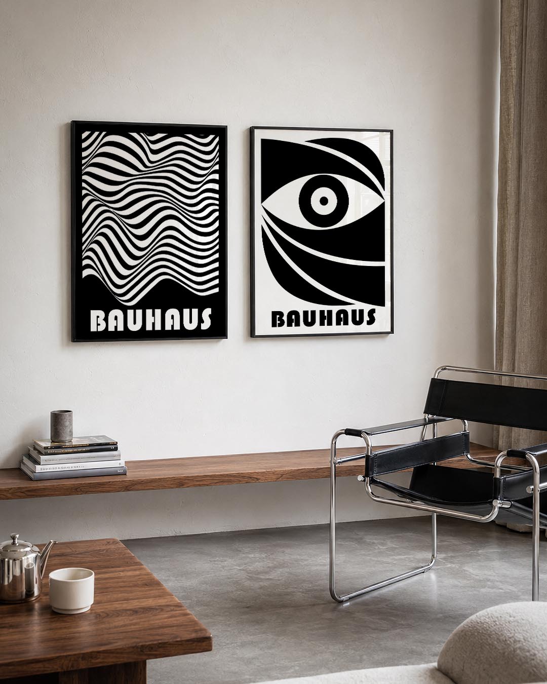 Golvend lijnenspel Posterset