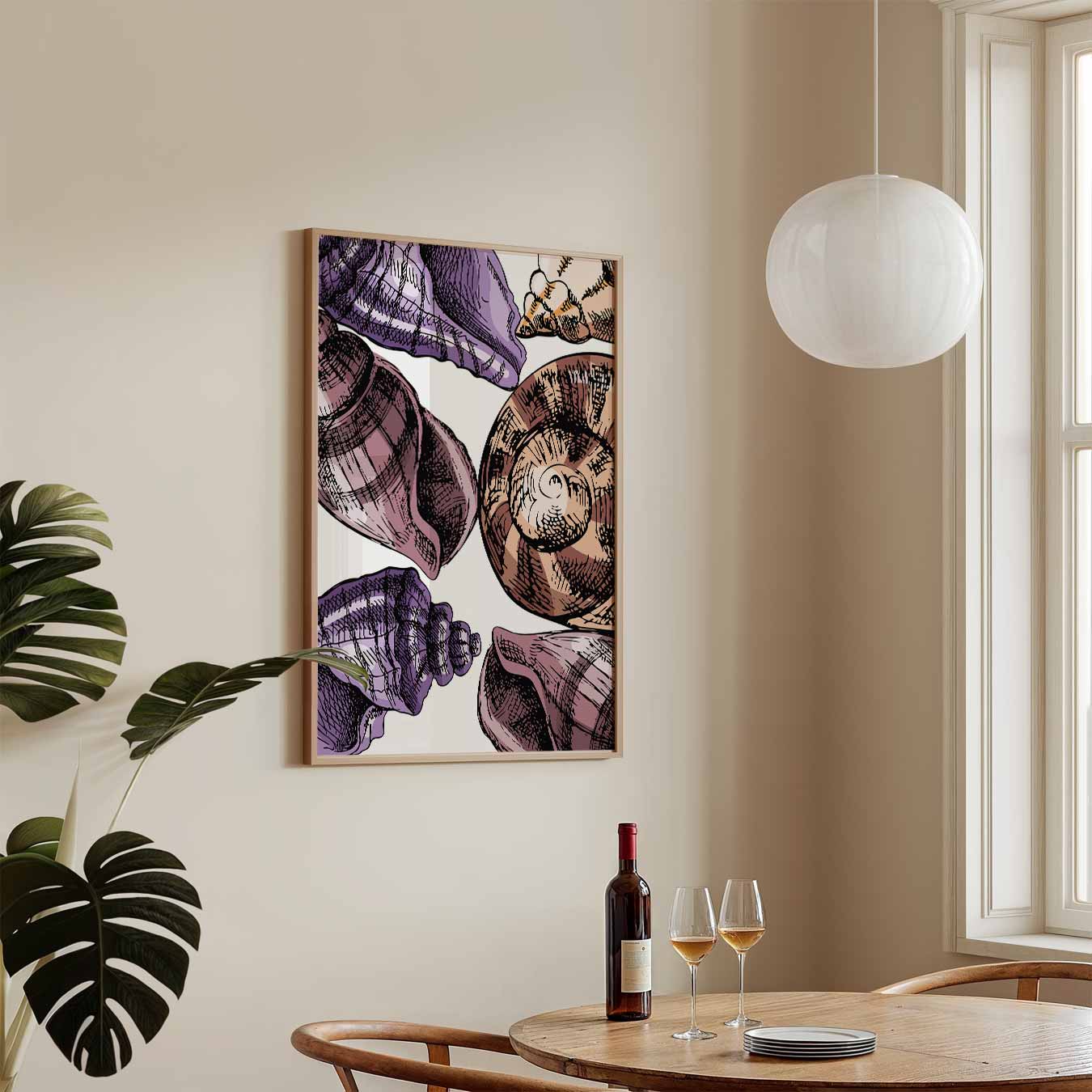 Schelpen in Stijl Poster-WallArtistic