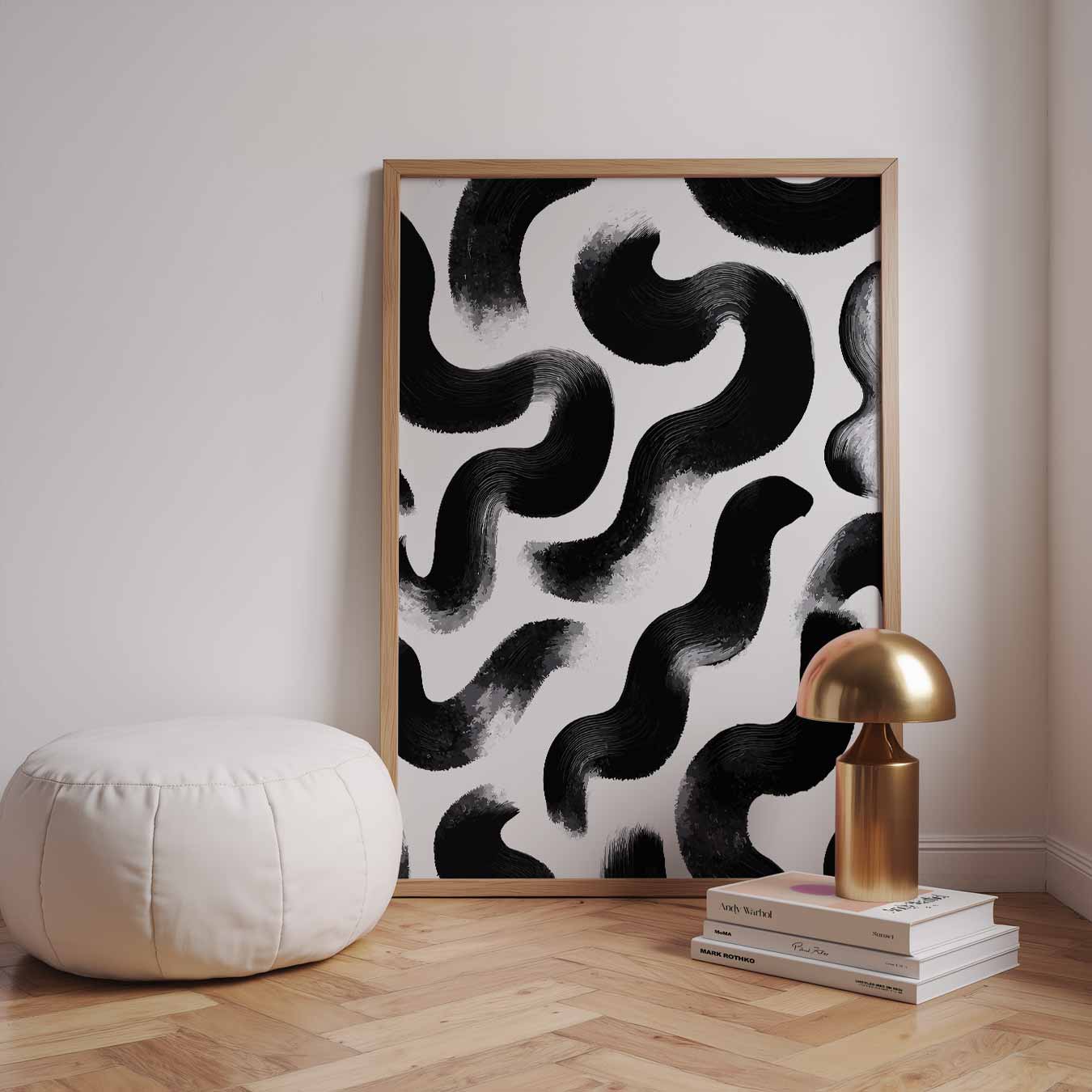 Stijlvolle Abstracte Slangenprint Poster-WallArtistic