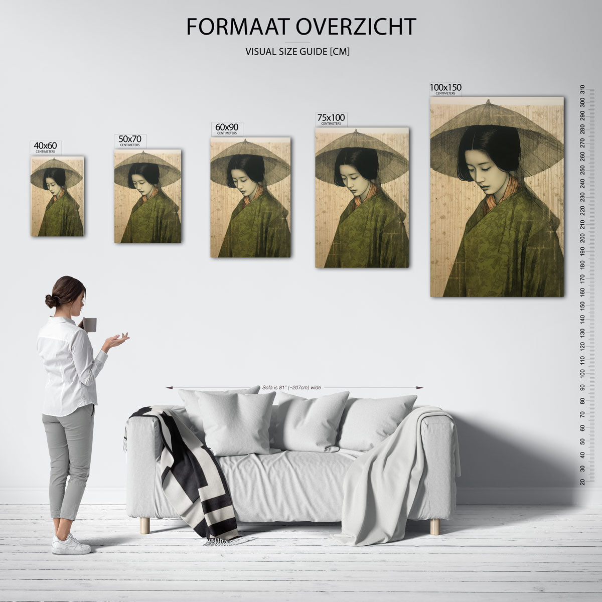 Serene vrouwfiguur Kunstwerk
