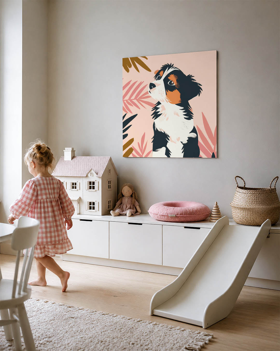 Speelse hond illustratie Kunstwerk