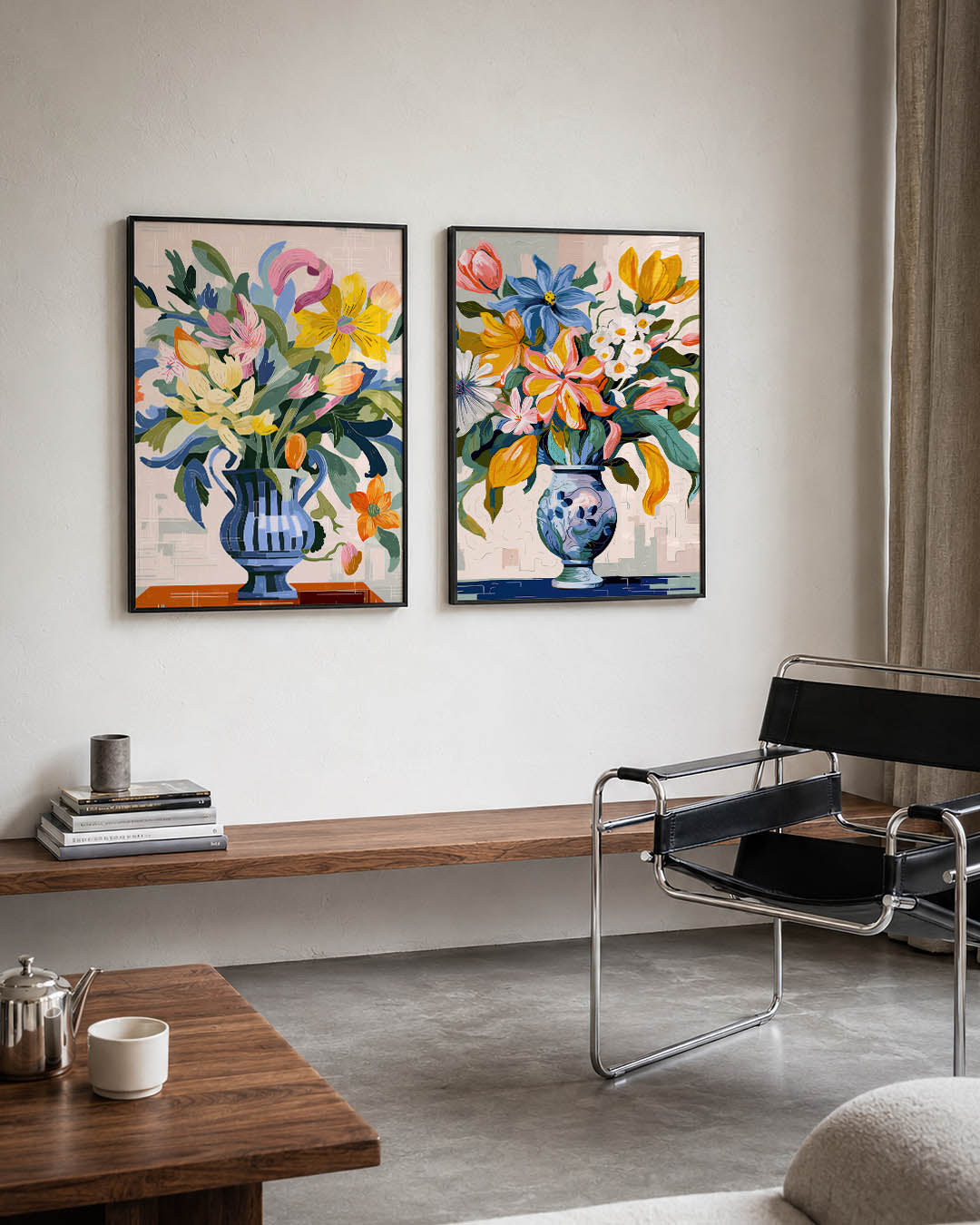 Bloemrijke vormen Posterset