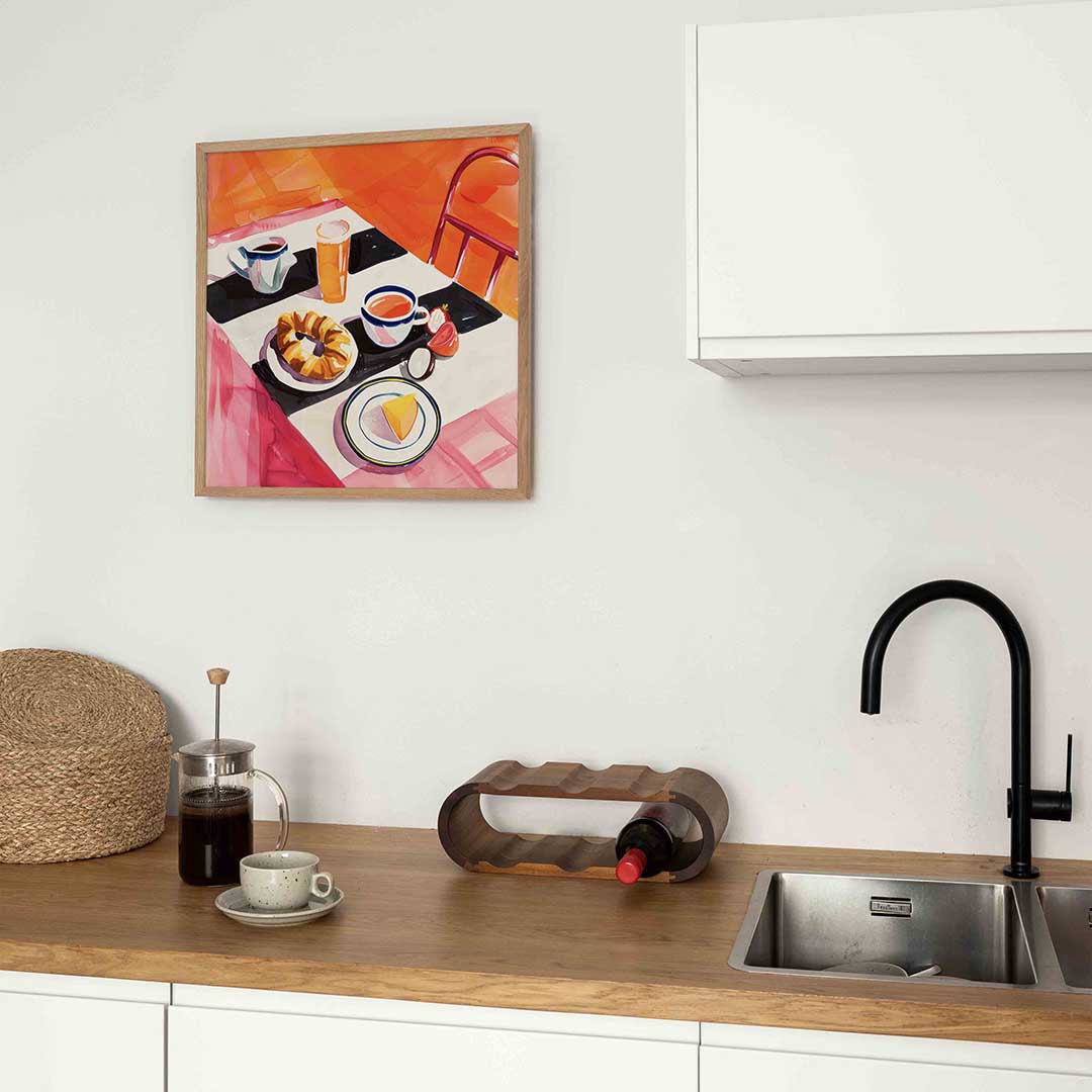 Ontbijttafel met gebak Poster