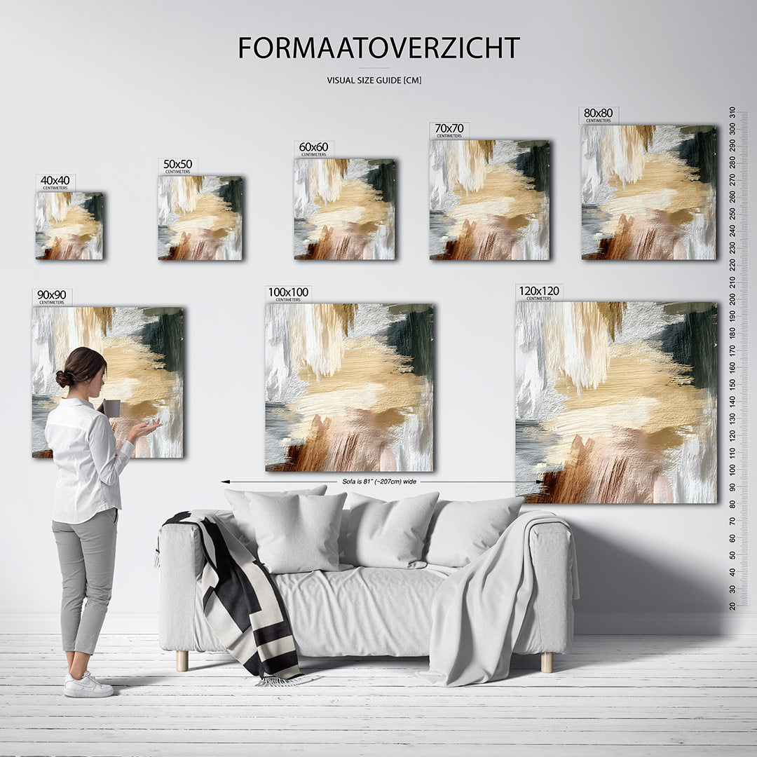 Organische penseelstreken Kunstwerk