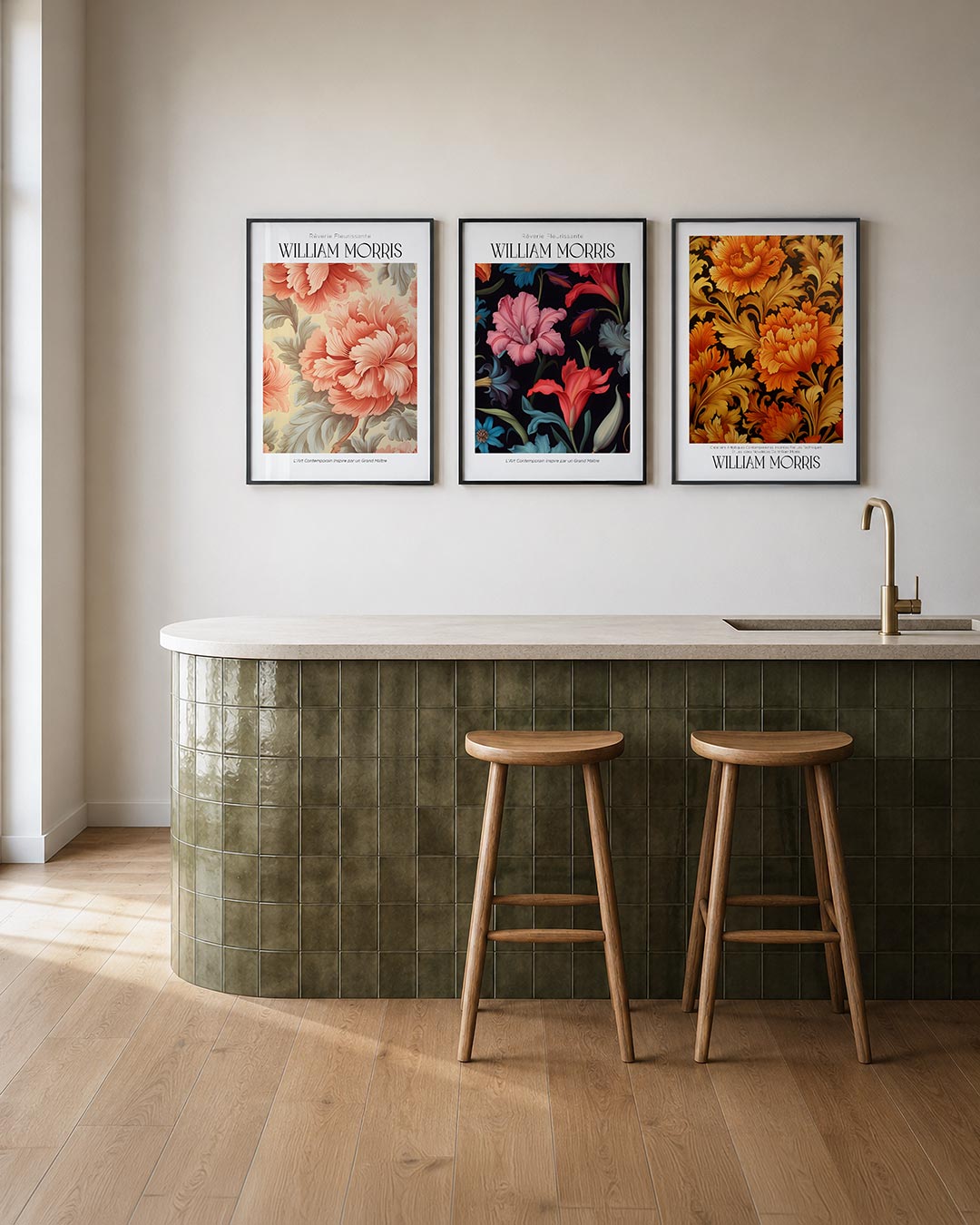 Bloemrijke patronen Posterset