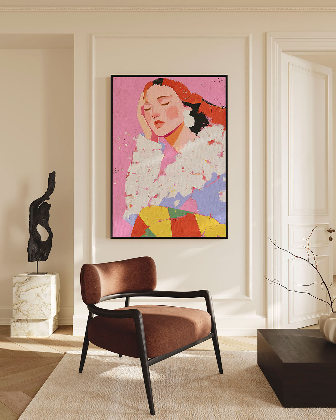 Dromerige kleurencompositie Kunstwerk