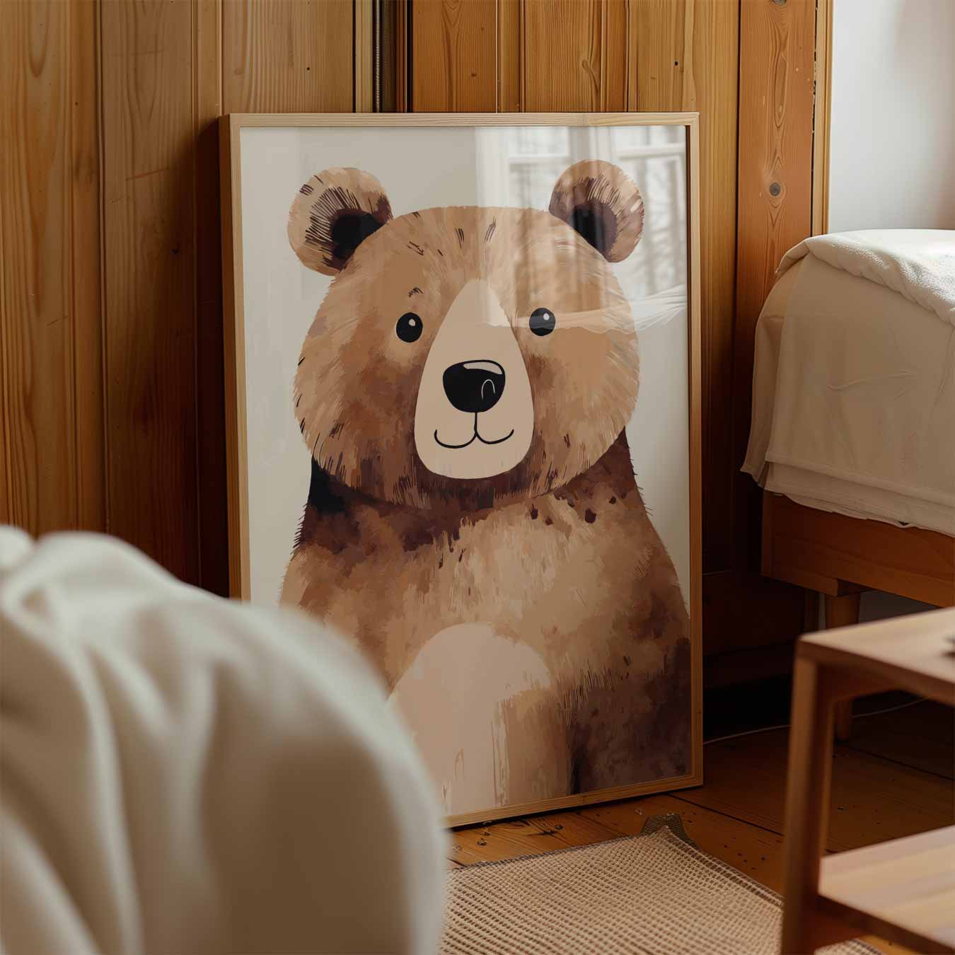 Schattige Bruine Beer Poster-WallArtistic