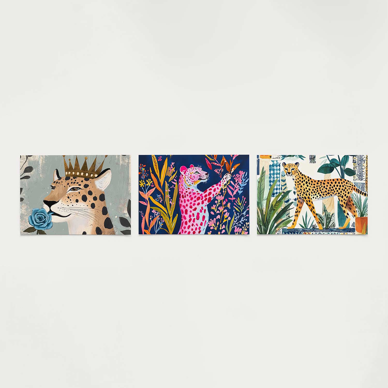 Kroon en bloem Posterset