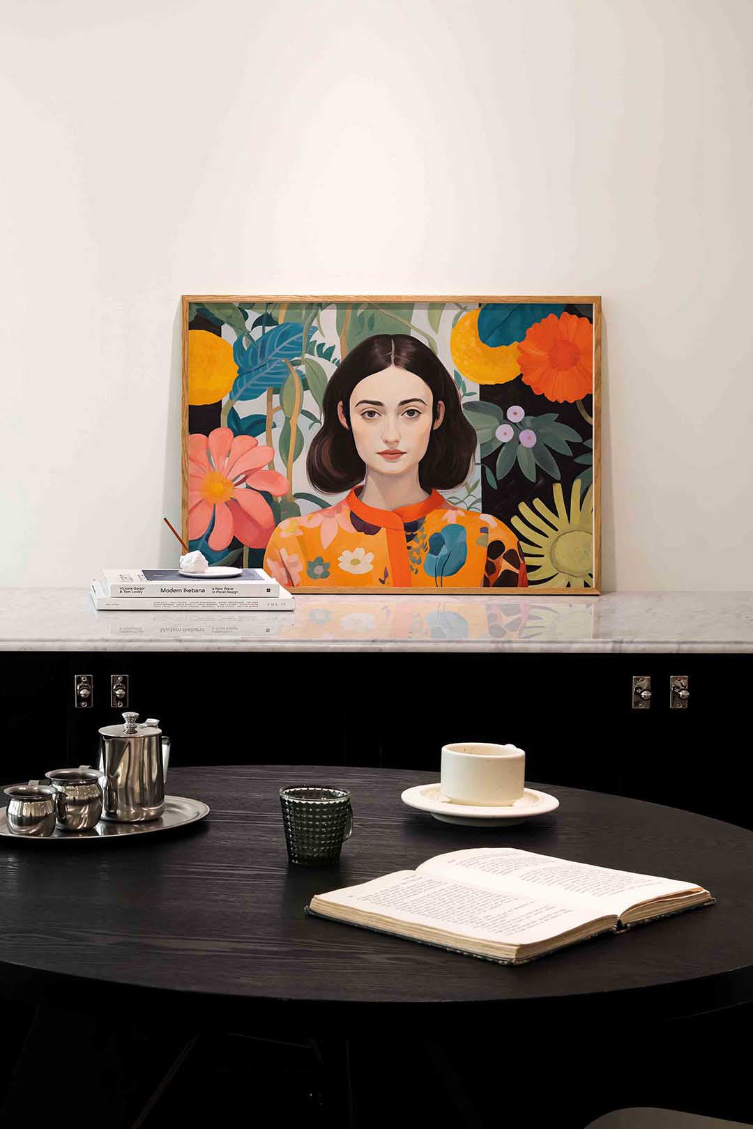 Vrouw met bloemen Poster