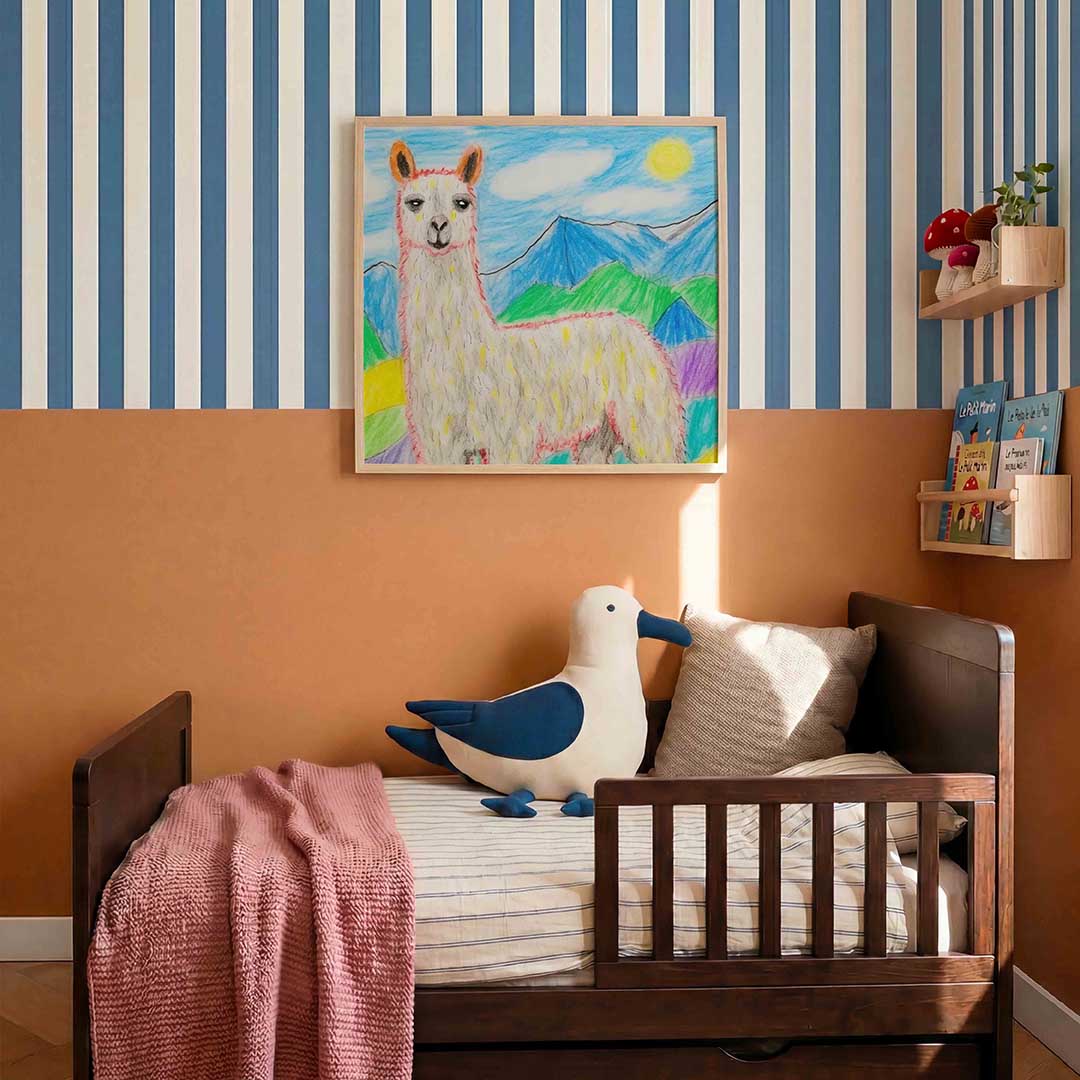 Lama in berglandschap Poster