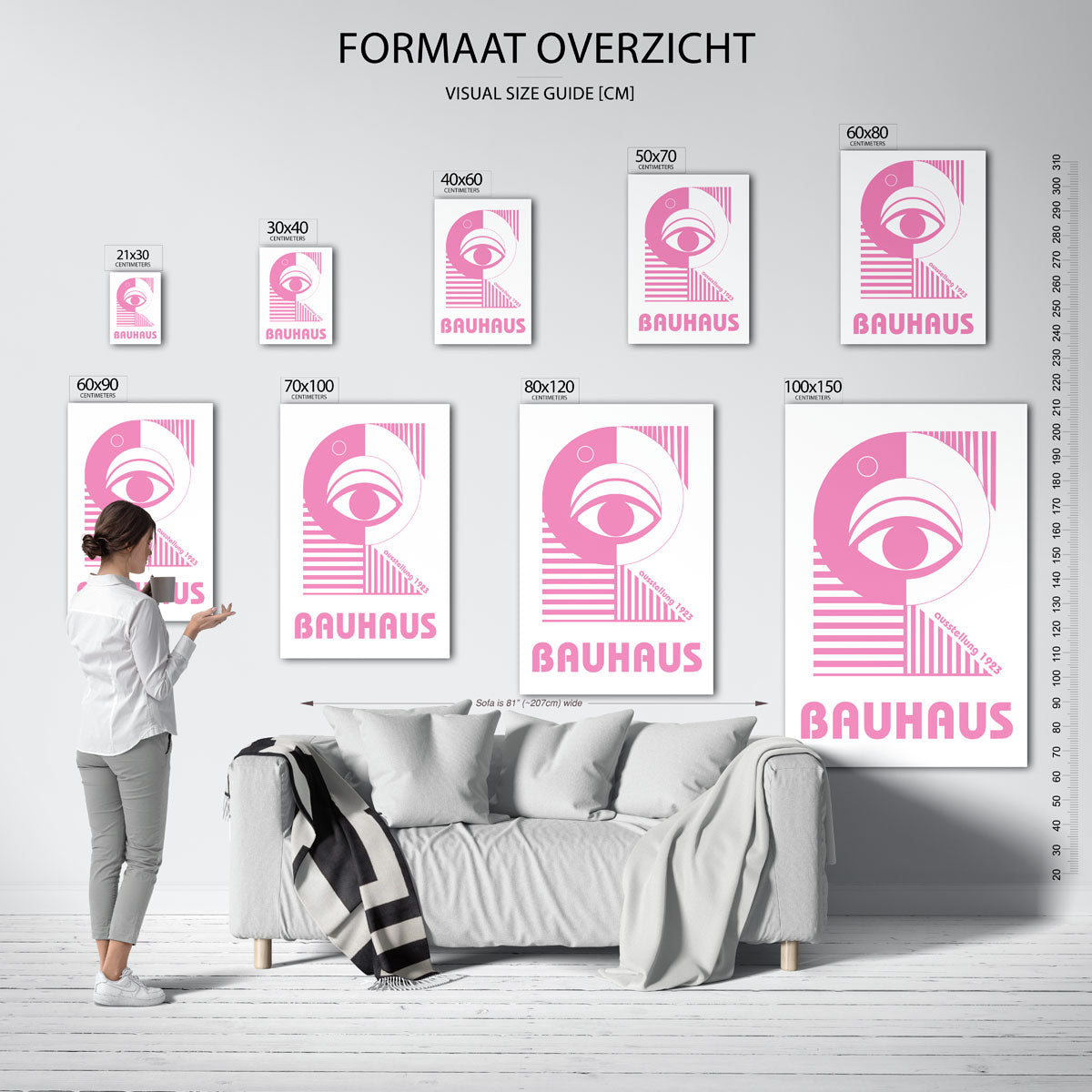 Oog en lijnen Poster