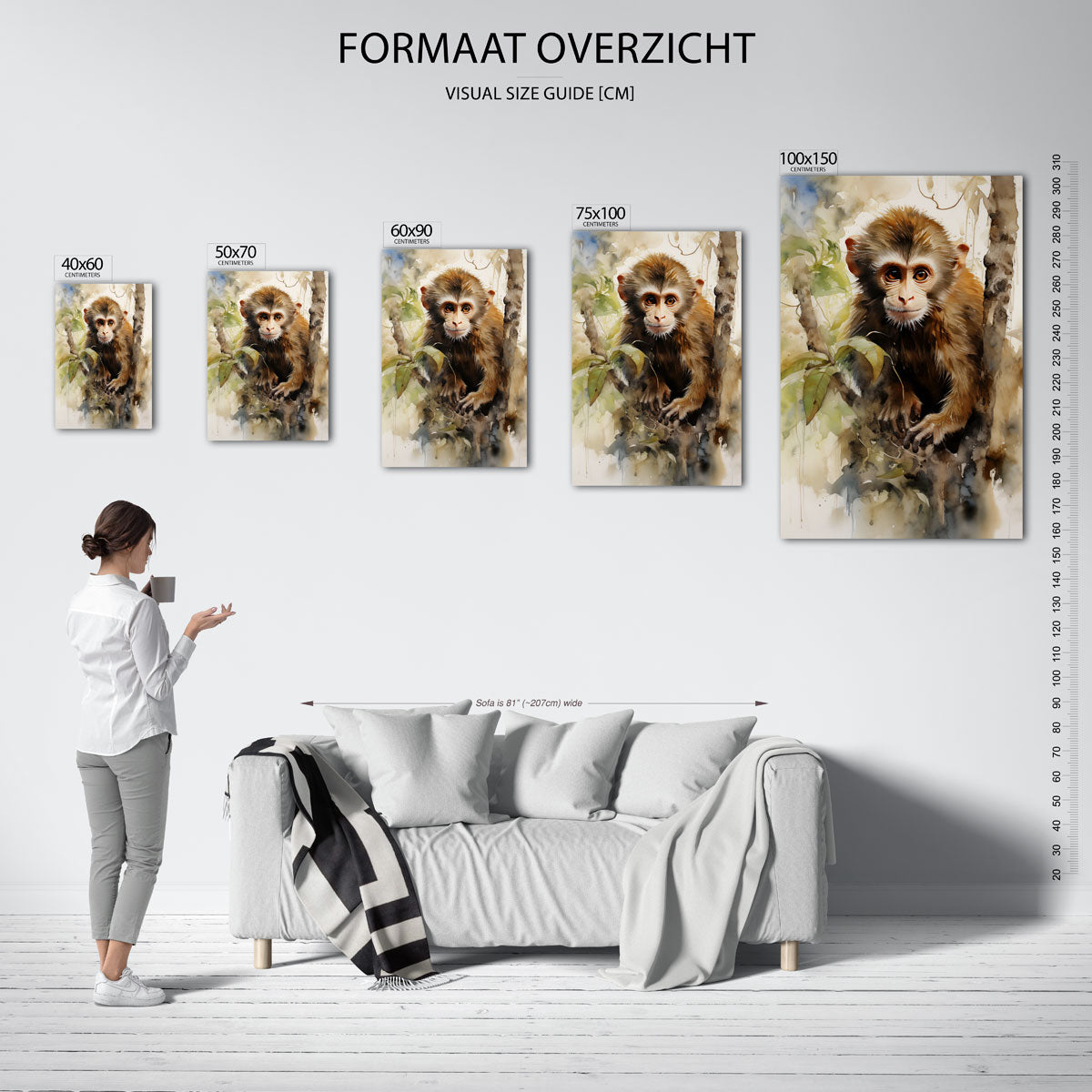Dromerige aap Kunstwerk