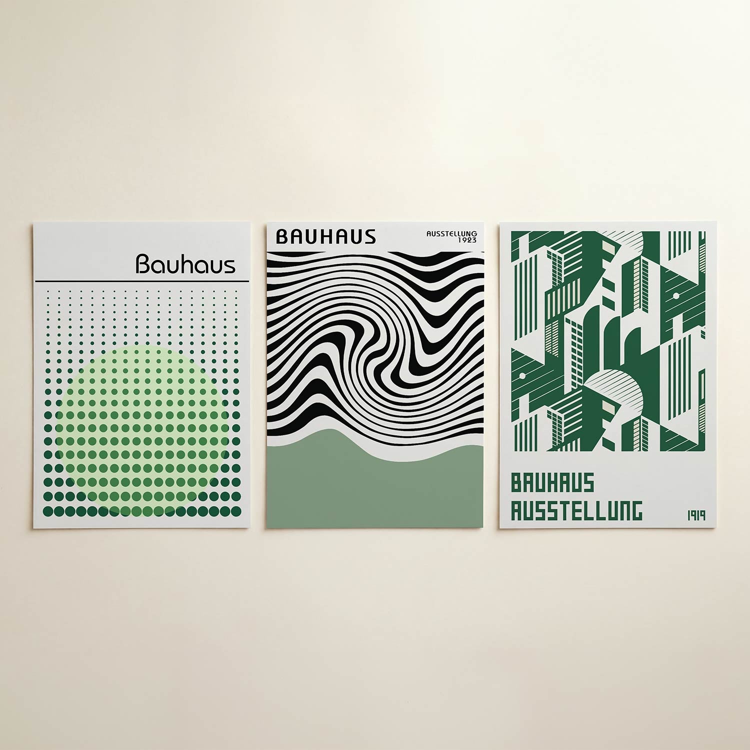 Groene puntenspel Posterset