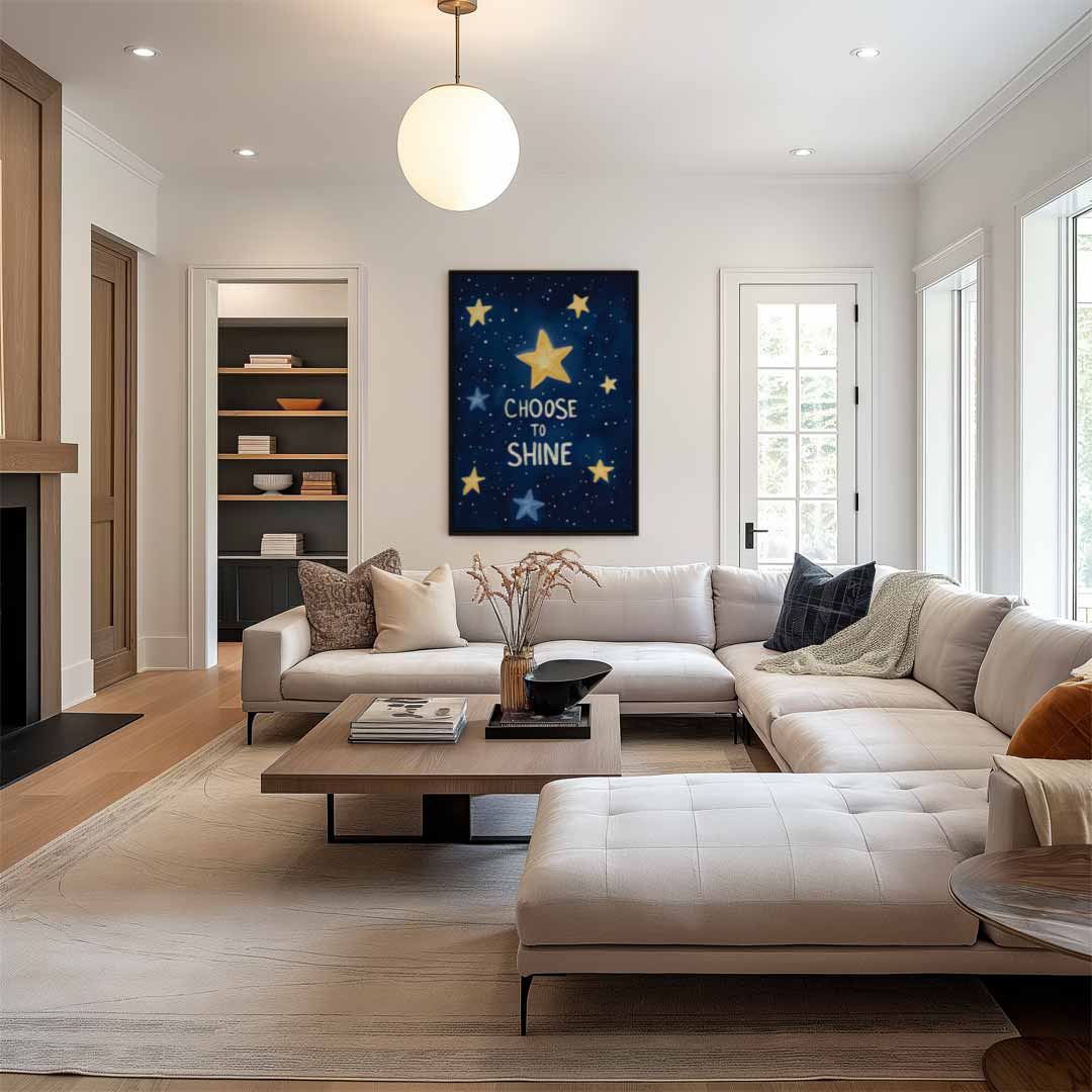 Stralende Sterren Inspiratieposter Kunstwerk-canvas-dibond-plexiglas-wanddecoratie-WallArtistic