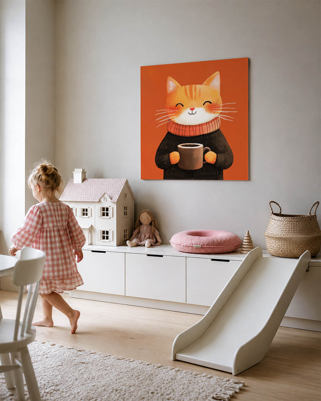 Vrolijke kat illustratie Kunstwerk