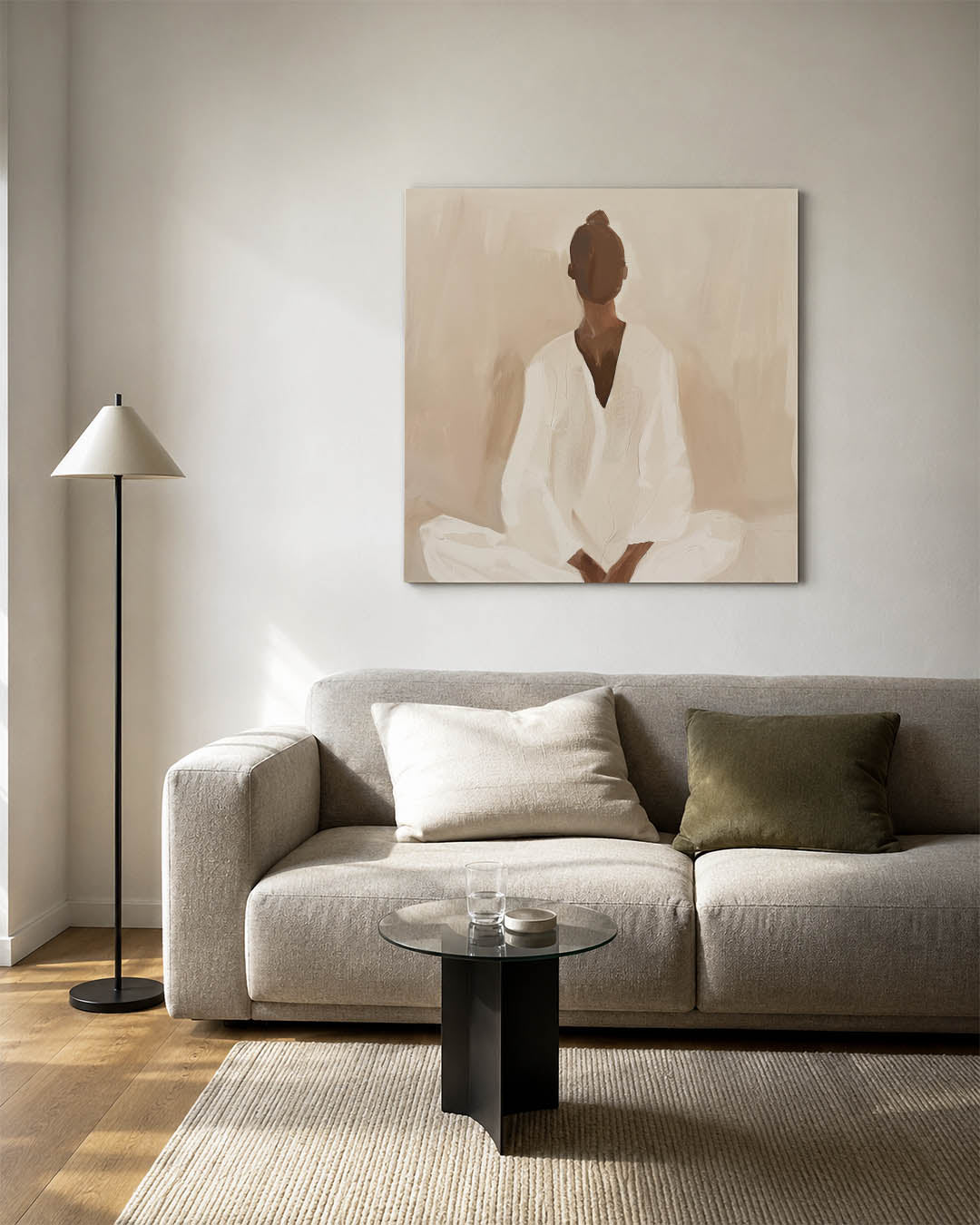 Rustige figuurstudie Kunstwerk