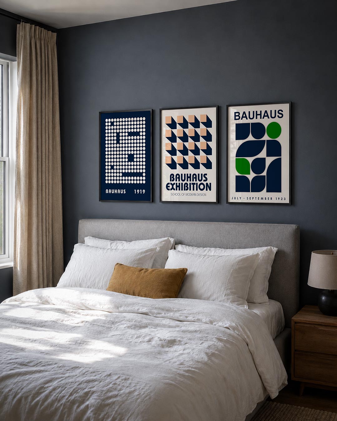 Cirkelpatroon blauw Posterset