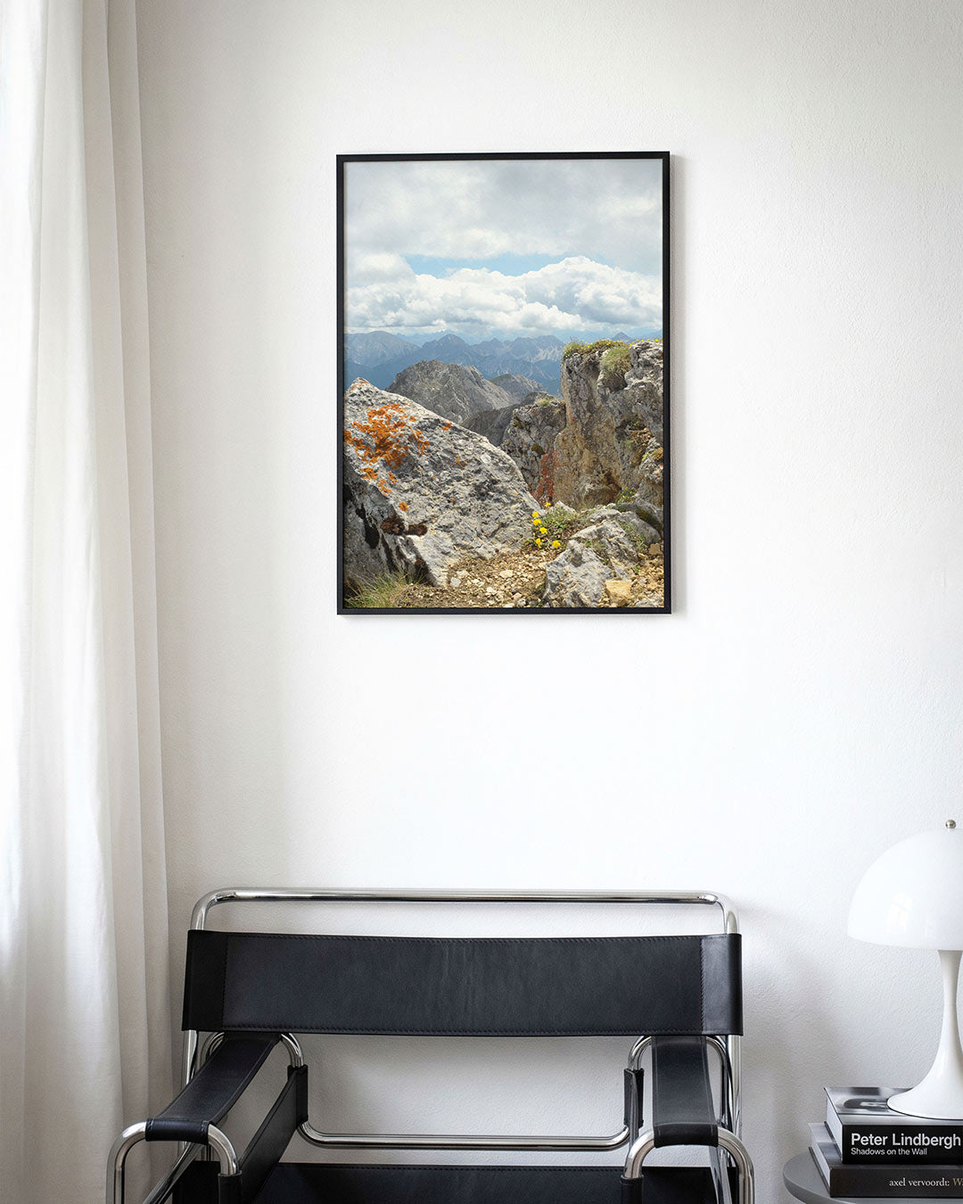 Berglandschap met rotsen Poster