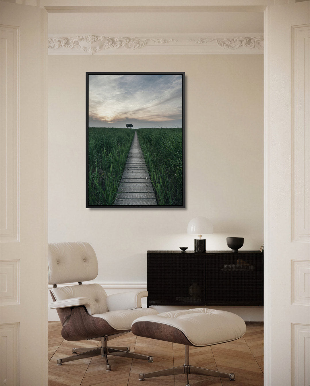 Rustige landschapspad Kunstwerk