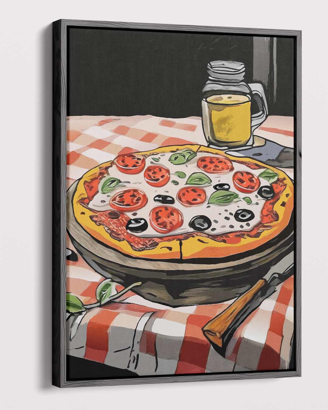 Italiaanse Avondpizza Kunstwerk-canvas-dibond-plexiglas-wanddecoratie-WallArtistic