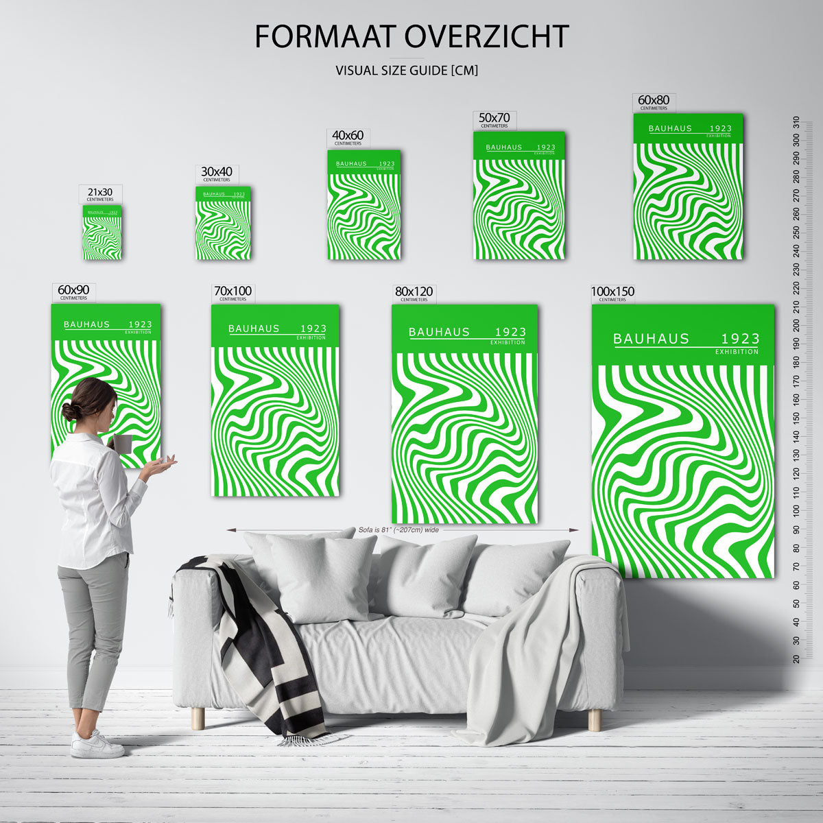 Golvend lijnenspel Poster