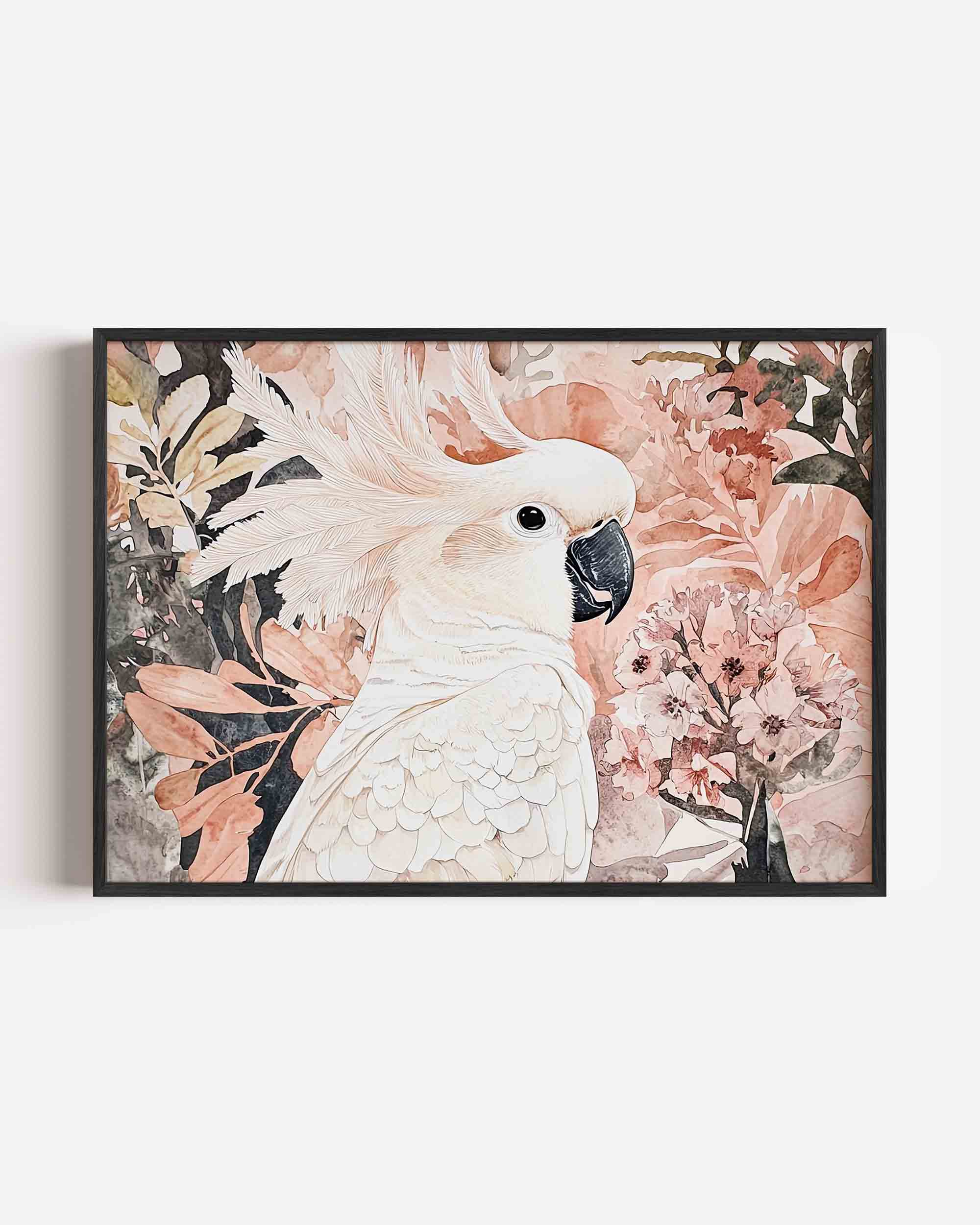 Witte papegaai Poster