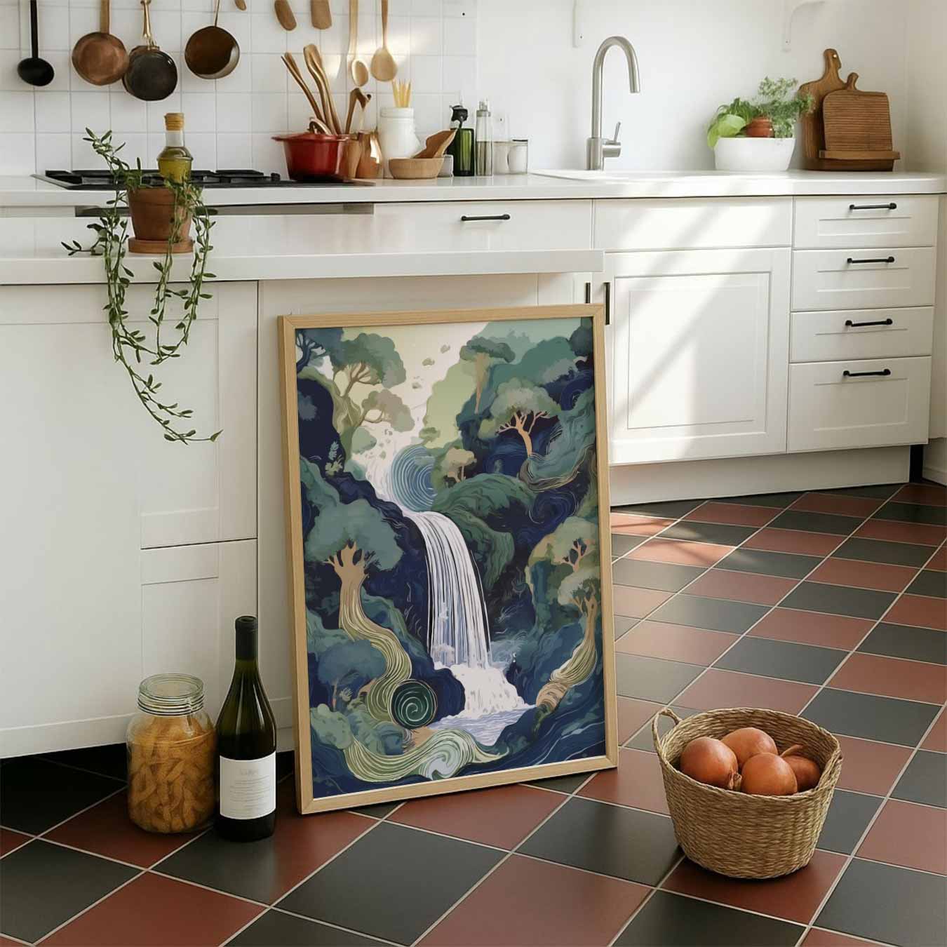 Dromerige Waterval Wanddecoratie Poster-WallArtistic