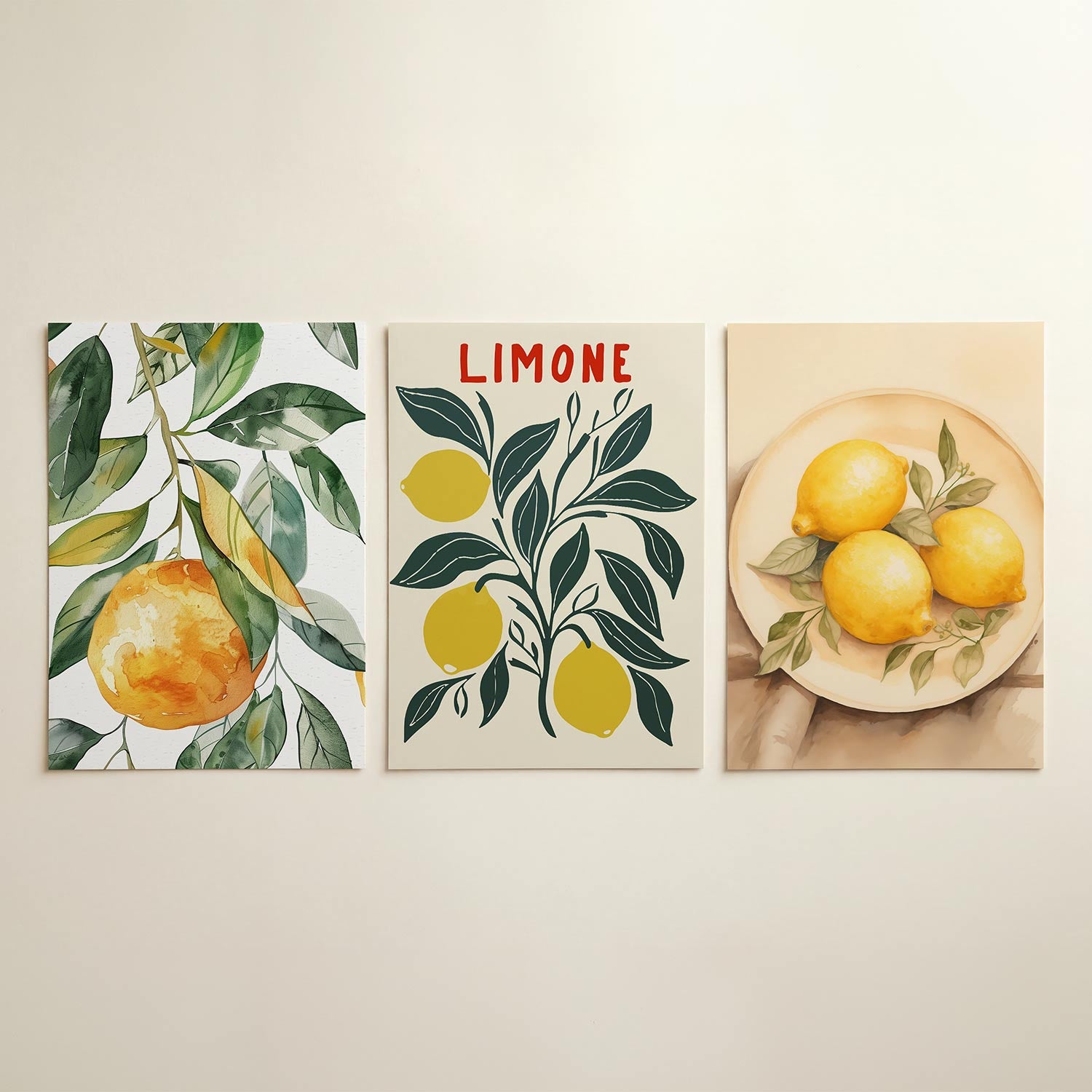 Vruchten en bladeren Posterset
