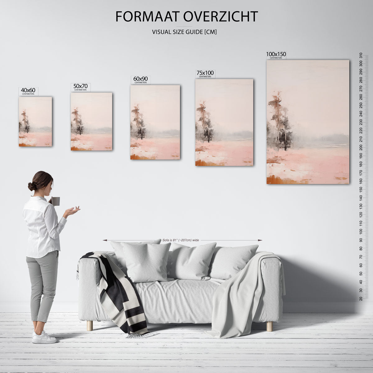 Dromerige landschap compositie Kunstwerk