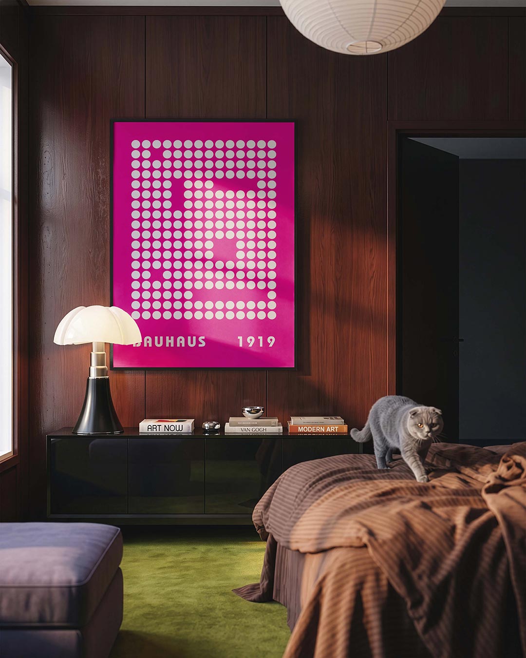 Cirkelpatroon en tekst Poster