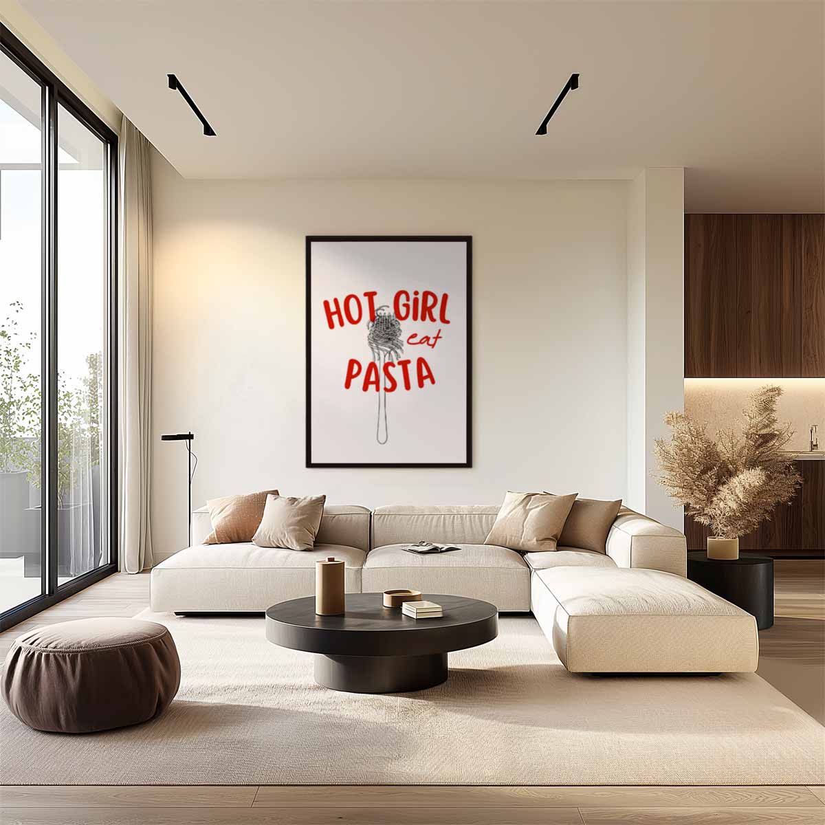 Pasta Liefde Poster Kunstwerk-canvas-dibond-plexiglas-wanddecoratie-WallArtistic