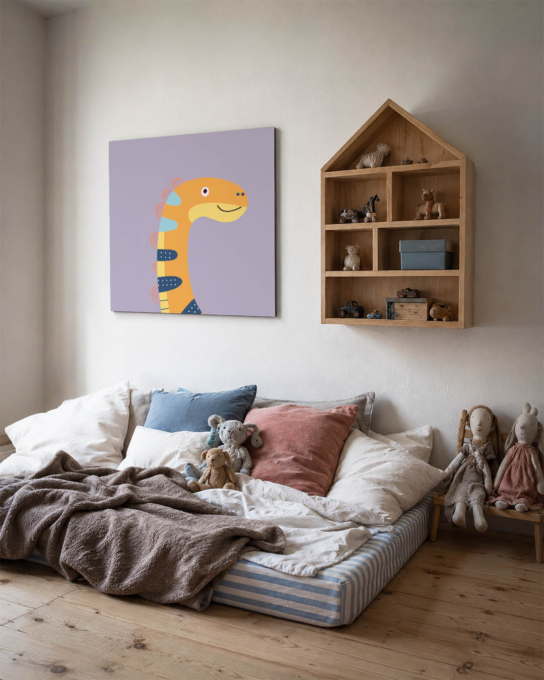 Speelse dinosaurus illustratie Kunstwerk