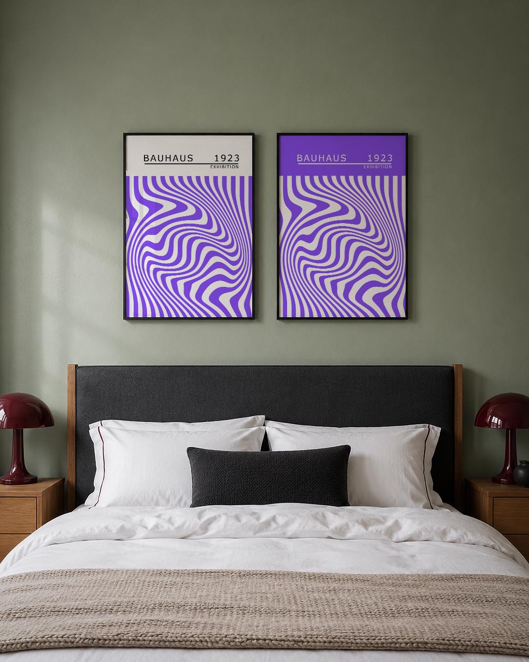 Golvend lijnenpatroon Posterset