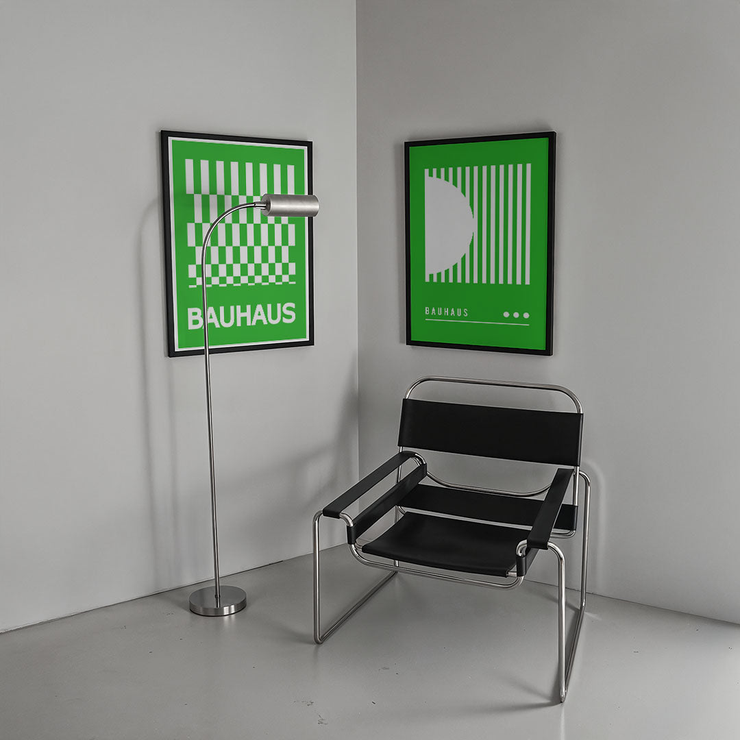 Groene ruitstructuur Posterset