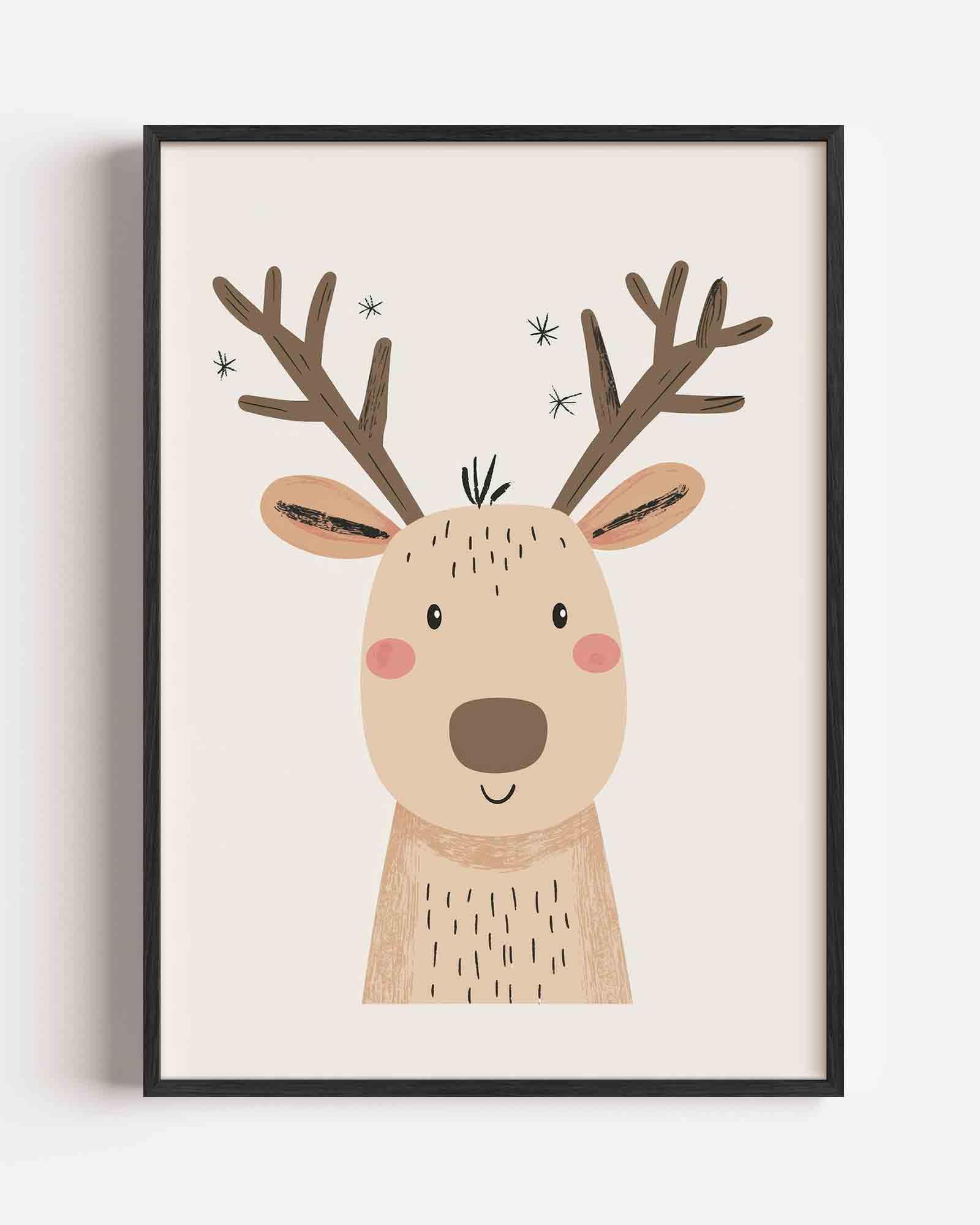 Hert met gewei Poster